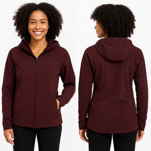 NWT Kirkland Water Repellent Hooded Jacket Berry Small